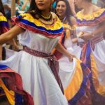 Colombian woman dancing